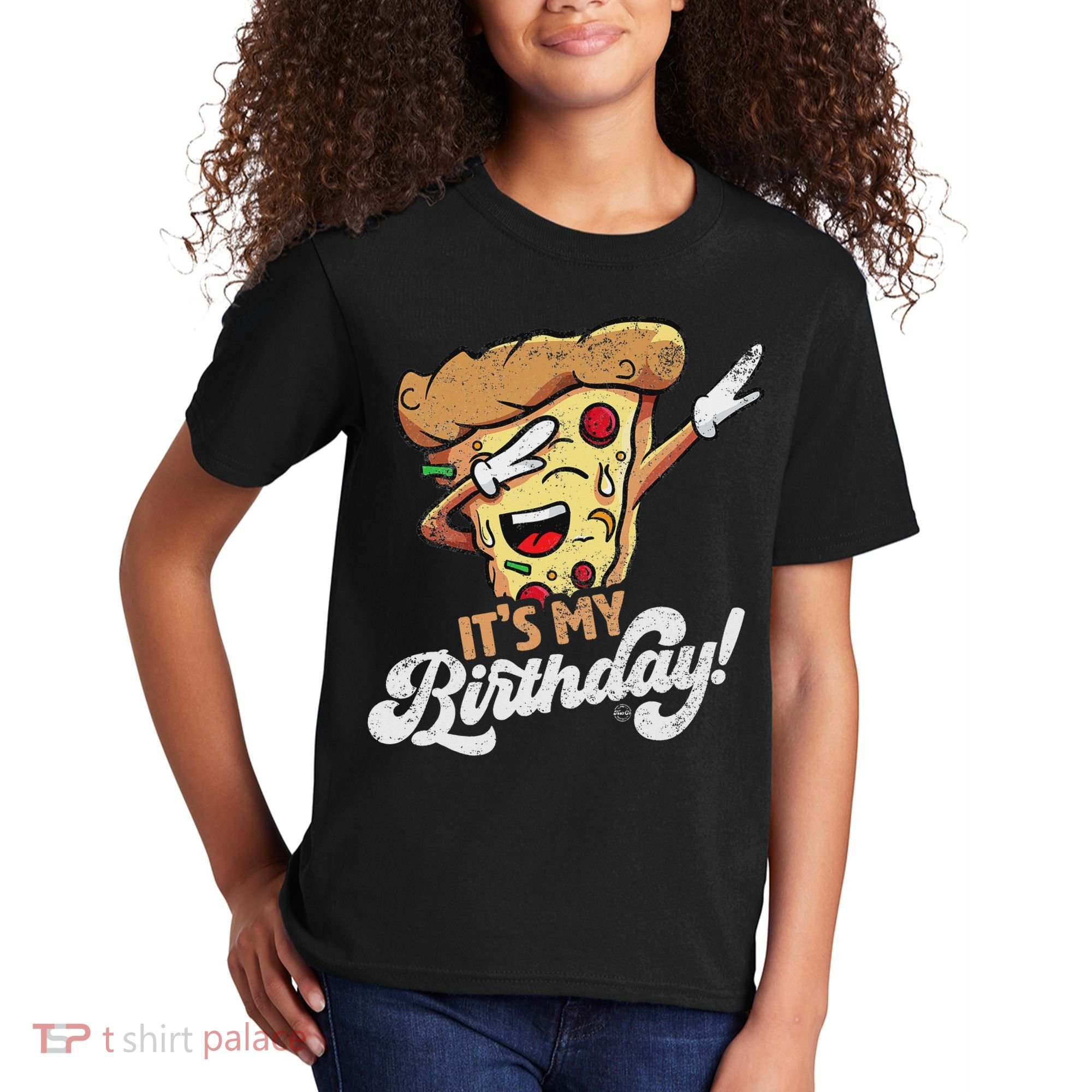 It's My Birthday Cool Dabbing Pizza Gift Bday Party Kids T-Shirt