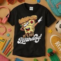 It's My Birthday Cool Dabbing Pizza Gift Bday Party Kids T-Shirt thumb 3