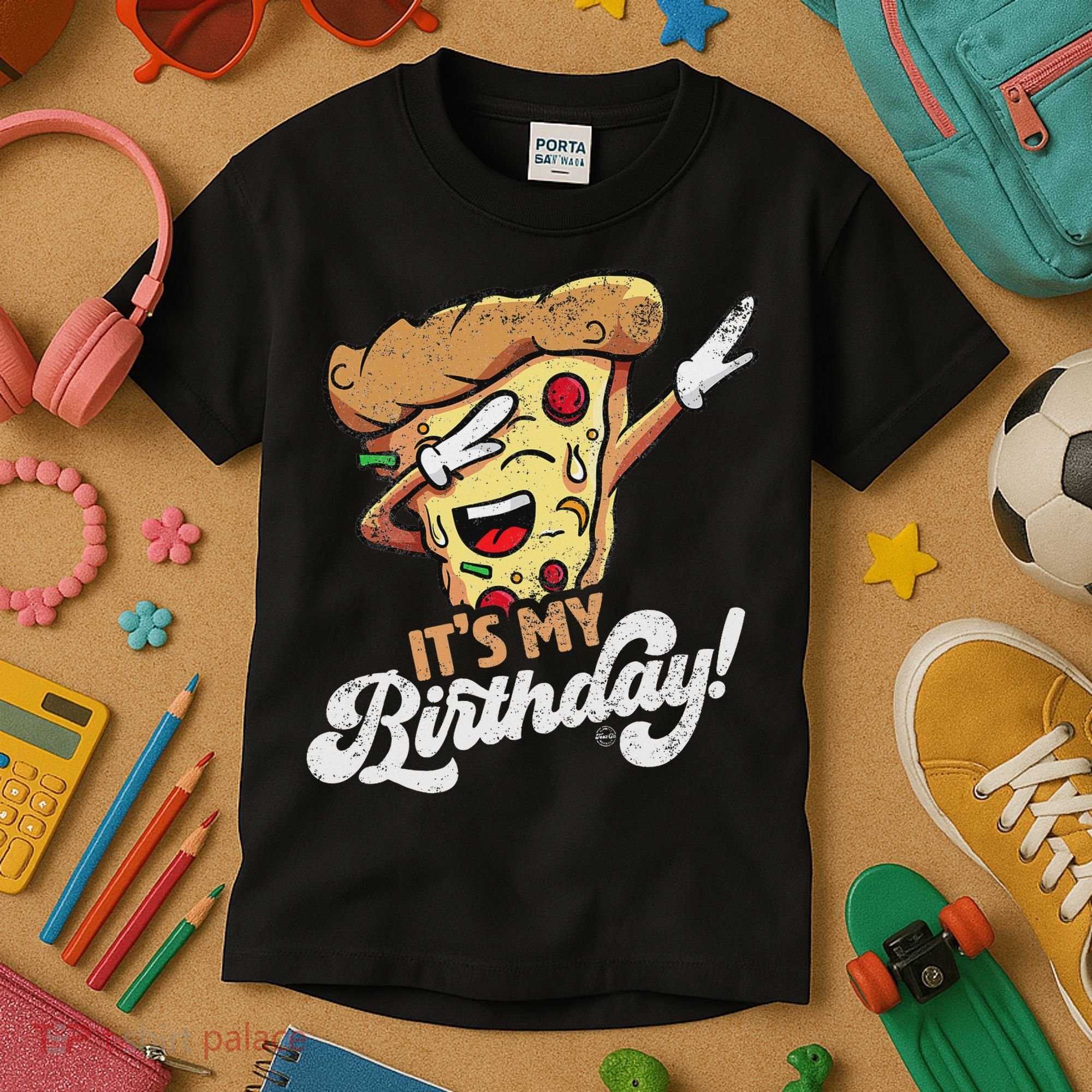 It's My Birthday Cool Dabbing Pizza Gift Bday Party Kids T-Shirt