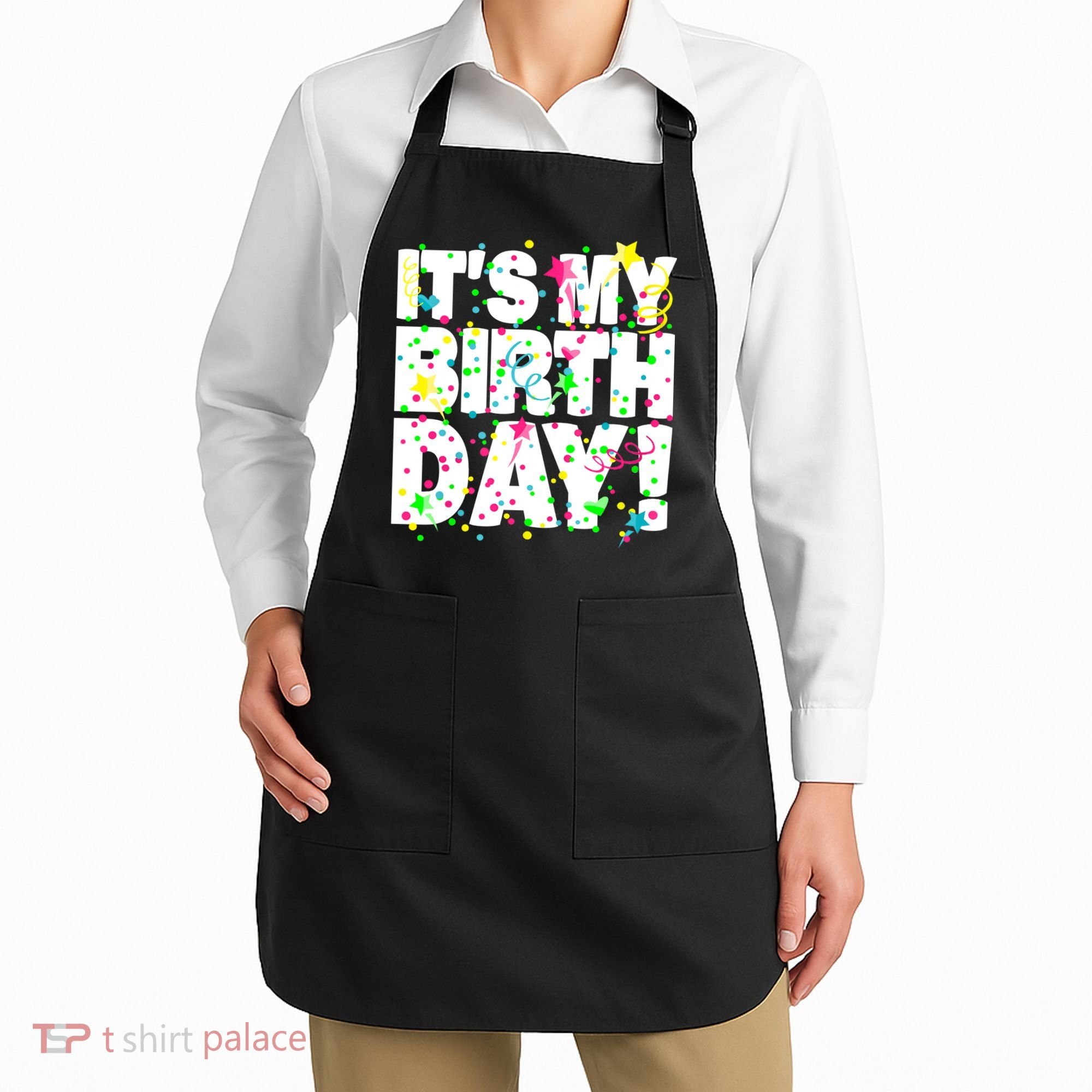 ItS My Birthday Confetti Gifts Apron