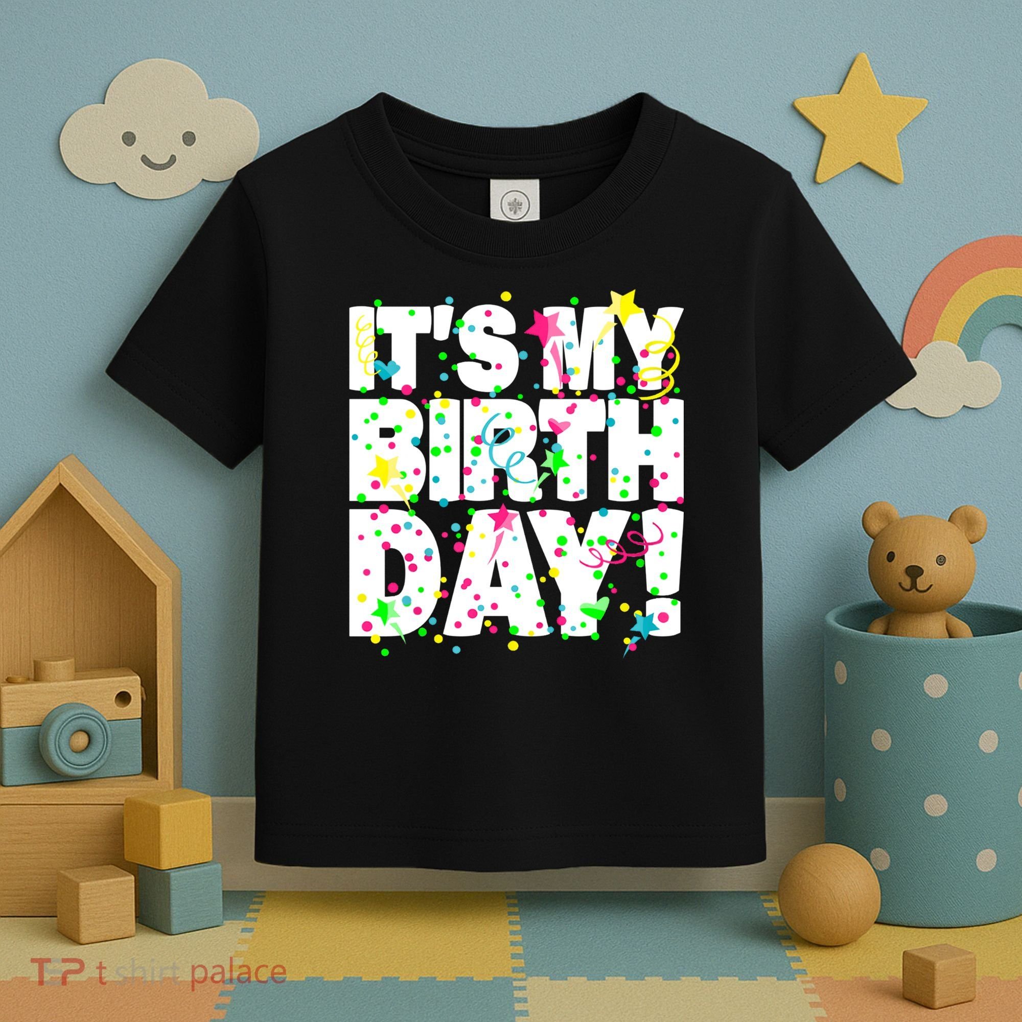 ItS My Birthday Confetti Gifts Toddler T-Shirt