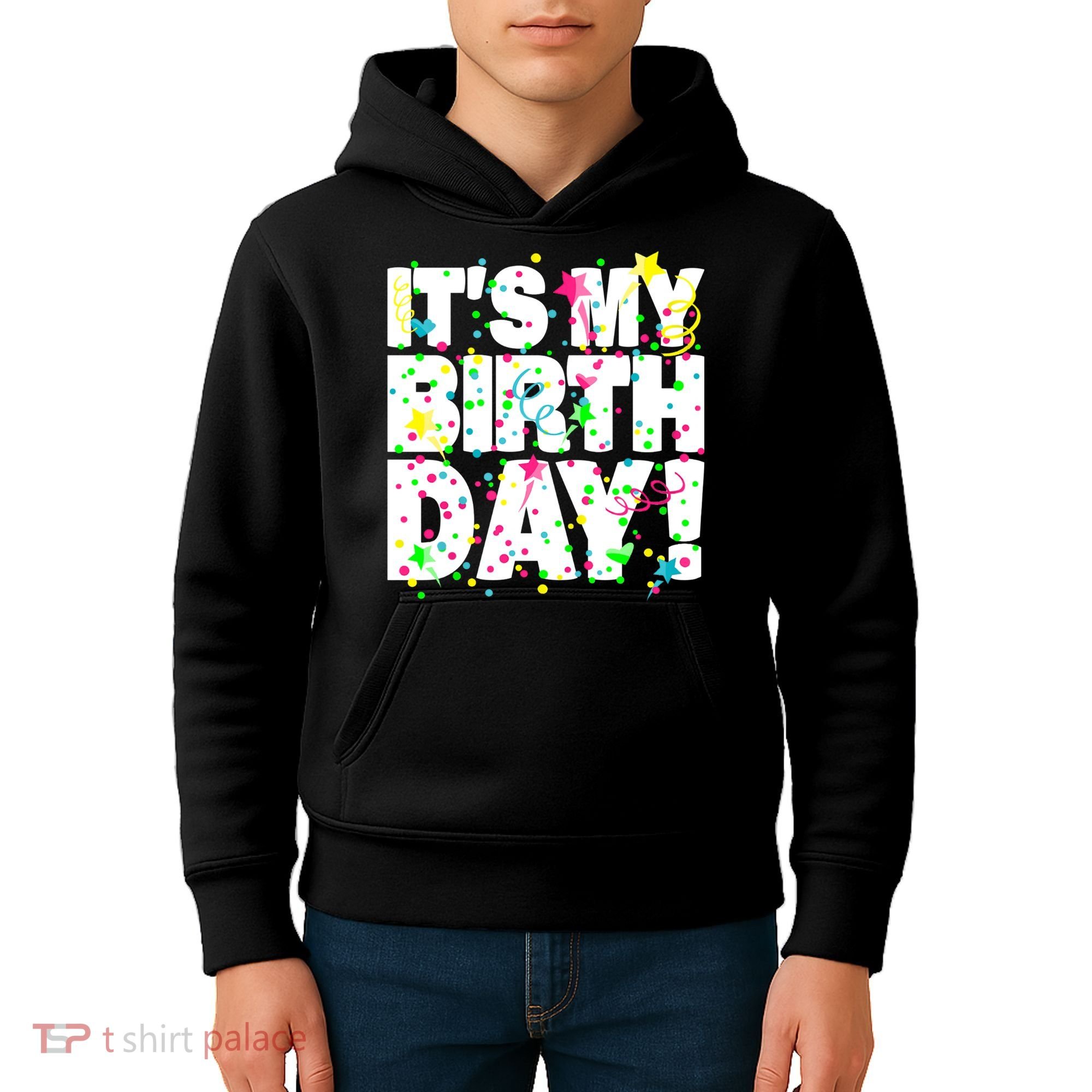 ItS My Birthday Confetti Gifts Kids Hoodie