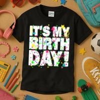 ItS My Birthday Confetti Gifts Kids T-Shirt thumb 3