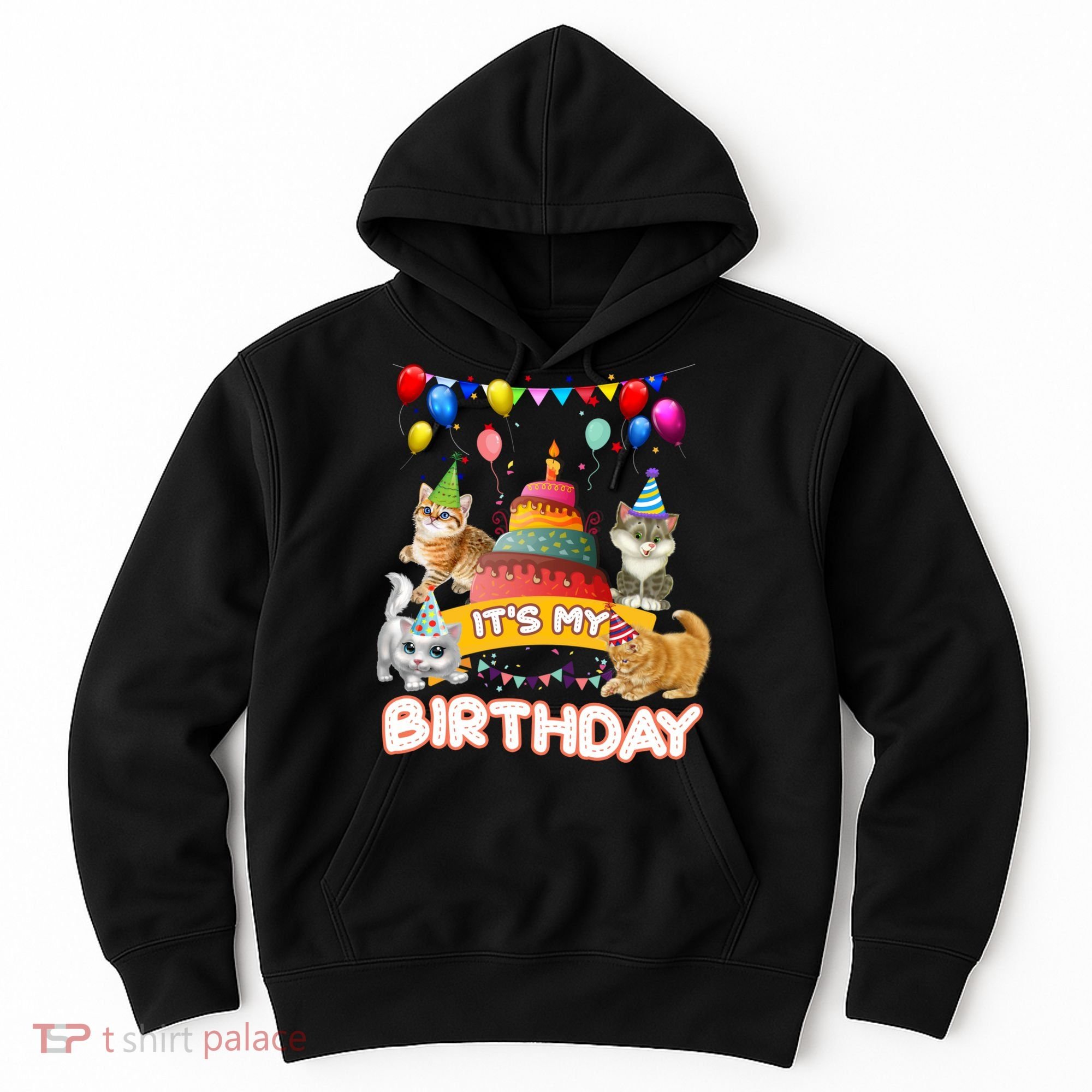 ItS My Birthday Cat And Kitten Party Day Hoodie