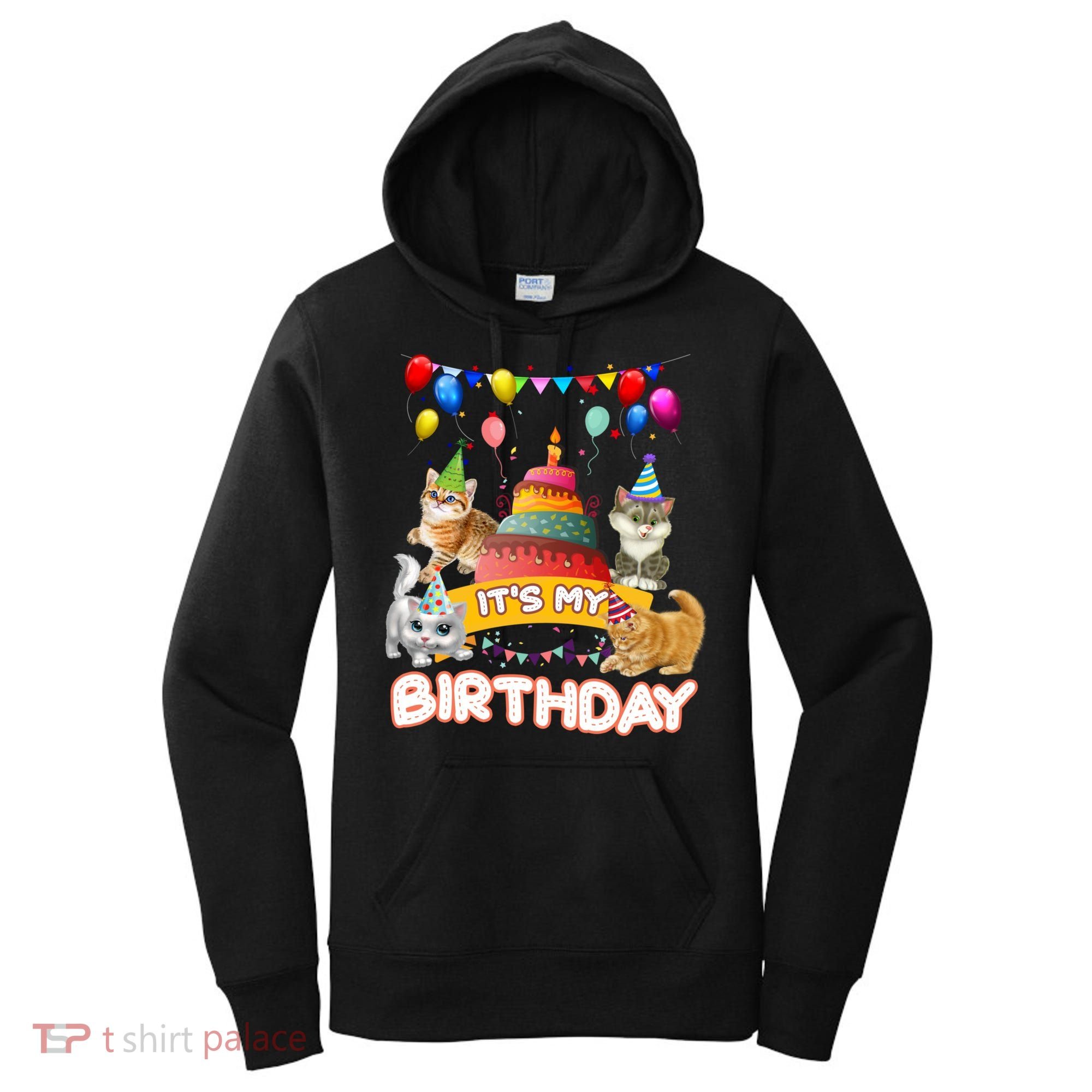 ItS My Birthday Cat And Kitten Party Day Women's Hoodie