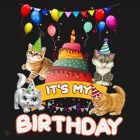 ItS My Birthday Cat And Kitten Party Day Mousepad thumb 1