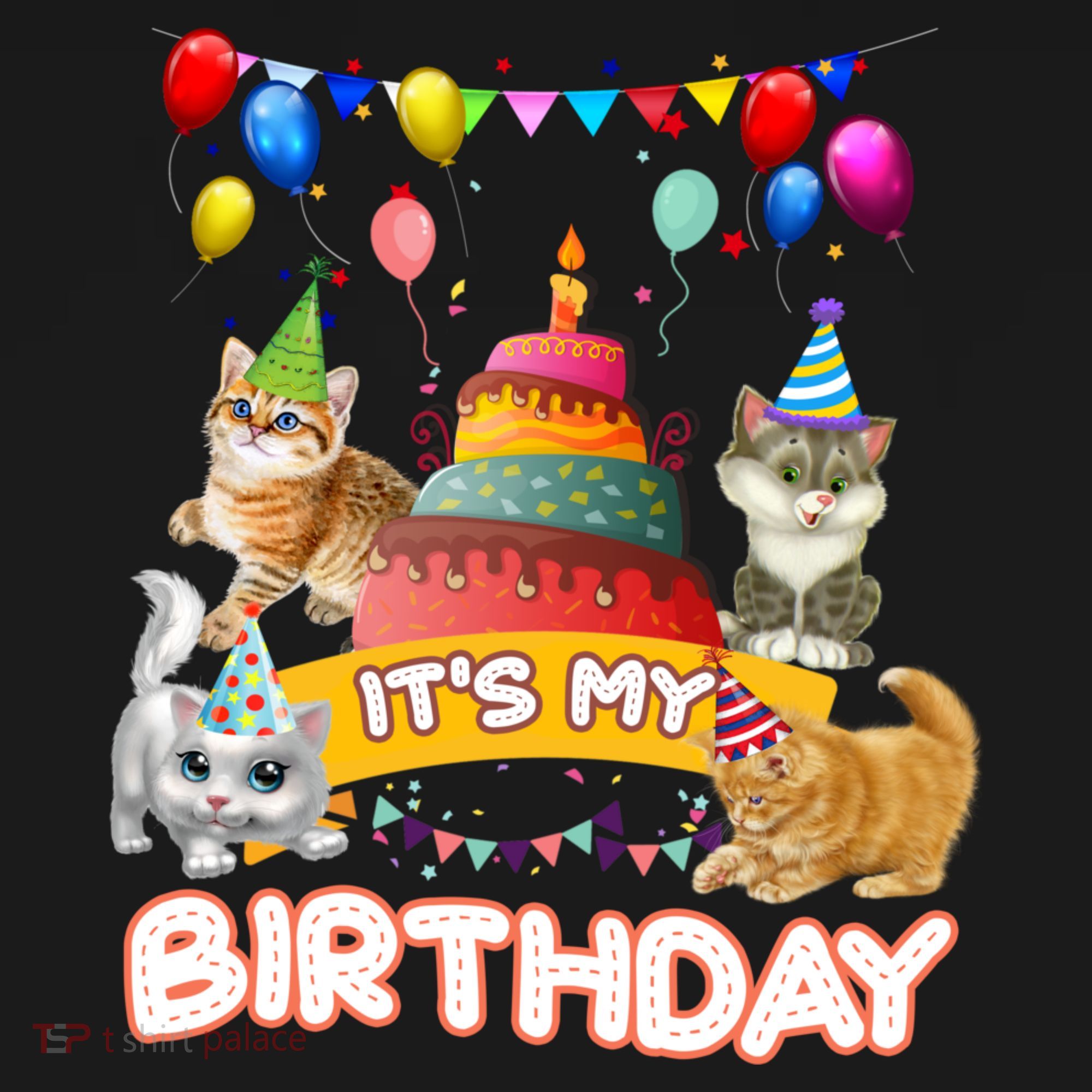 ItS My Birthday Cat And Kitten Party Day Mousepad