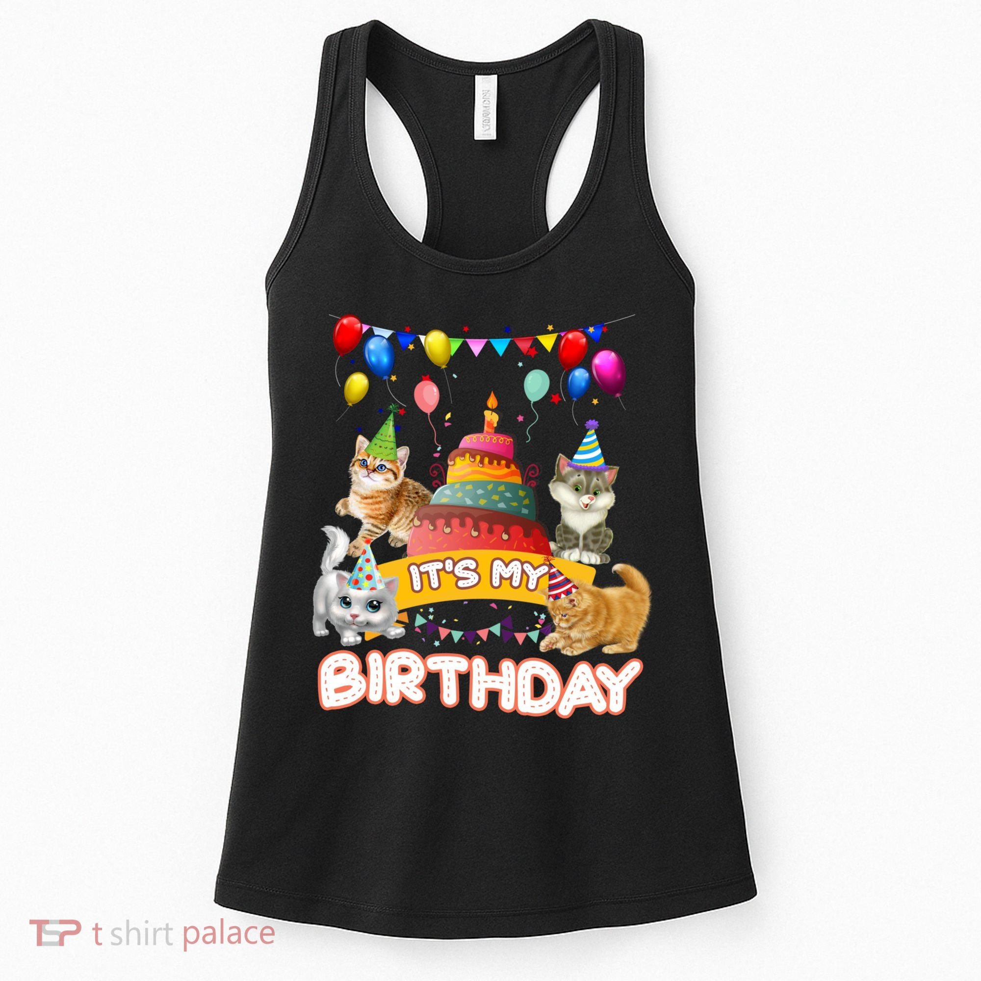 ItS My Birthday Cat And Kitten Party Day Women's Tank Top