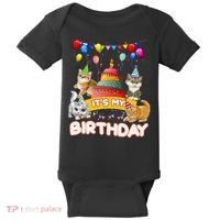 ItS My Birthday Cat And Kitten Party Day Baby Bodysuit thumb 0