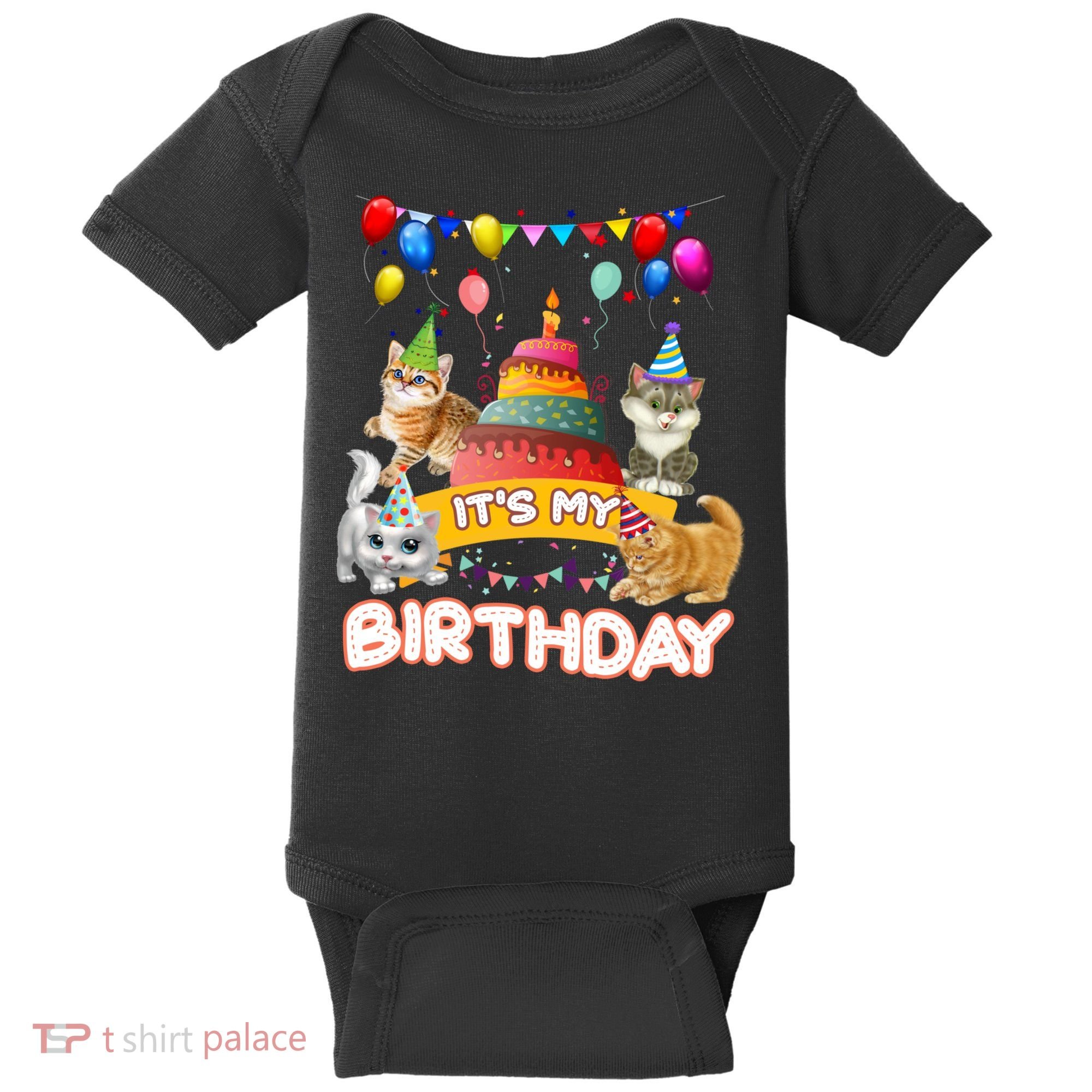 ItS My Birthday Cat And Kitten Party Day Baby Bodysuit