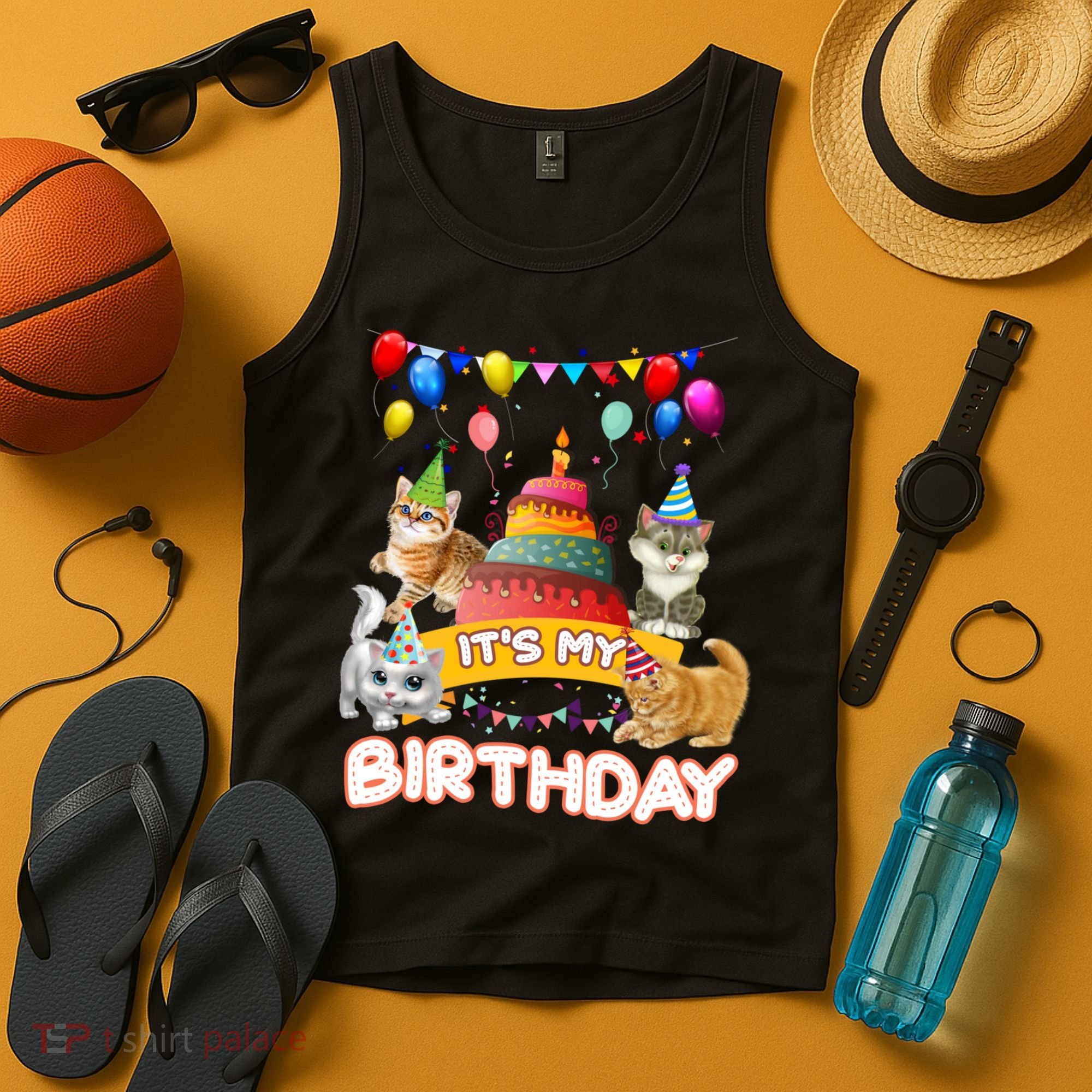 ItS My Birthday Cat And Kitten Party Day Tank Top