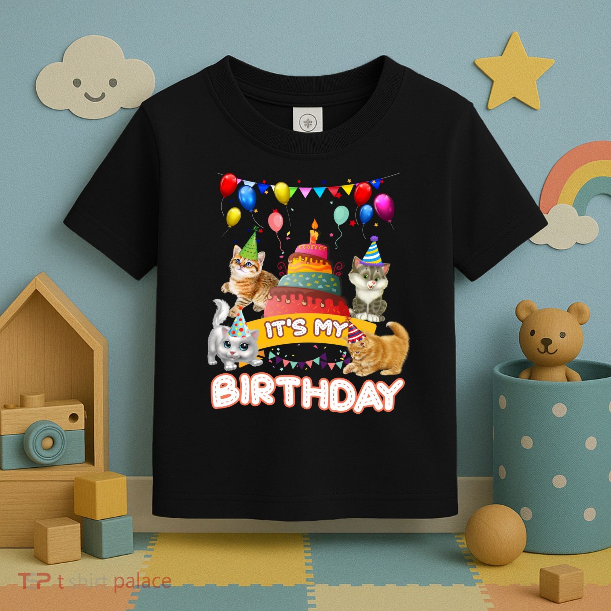ItS My Birthday Cat And Kitten Party Day Toddler T-Shirt