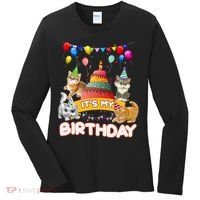 ItS My Birthday Cat And Kitten Party Day Women's Long Sleeve Shirt thumb 0