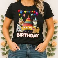 ItS My Birthday Cat And Kitten Party Day Women's T-Shirt thumb 2