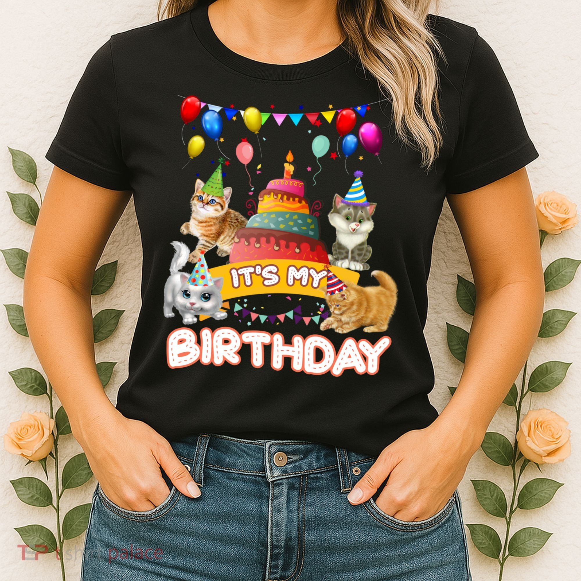 ItS My Birthday Cat And Kitten Party Day Women's T-Shirt