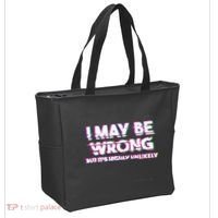 I May Be Wrong But Its Highly Unlikely Static Glitch Tote Bag thumb 2