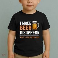 I Make Beer Disappear WhatS Your Superpower Funny Drinking Toddler T-Shirt thumb 2