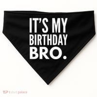 Its My Birthday Bro Birthday Party For Boy USA-Made Doggie Bandana thumb 0