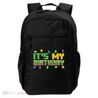 It'S My Birthday Party Video Gamer Pixel Number Birthday Boy Backpack thumb 0