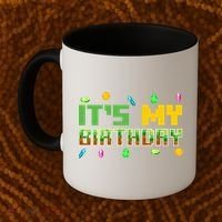 It'S My Birthday Party Video Gamer Pixel Number Birthday Boy Coffee Mug thumb 2