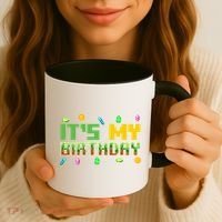 It'S My Birthday Party Video Gamer Pixel Number Birthday Boy Coffee Mug thumb 3