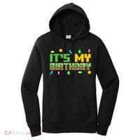 It'S My Birthday Party Video Gamer Pixel Number Birthday Boy Women's Hoodie thumb 0