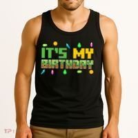 It'S My Birthday Party Video Gamer Pixel Number Birthday Boy Tank Top thumb 3