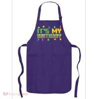 It'S My Birthday Party Video Gamer Pixel Number Birthday Boy Apron thumb 0