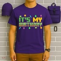 It'S My Birthday Party Video Gamer Pixel Number Birthday Boy T-Shirt thumb 6
