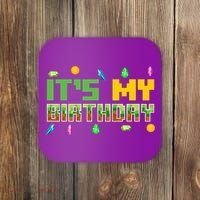 It'S My Birthday Party Video Gamer Pixel Number Birthday Boy Coaster thumb 0
