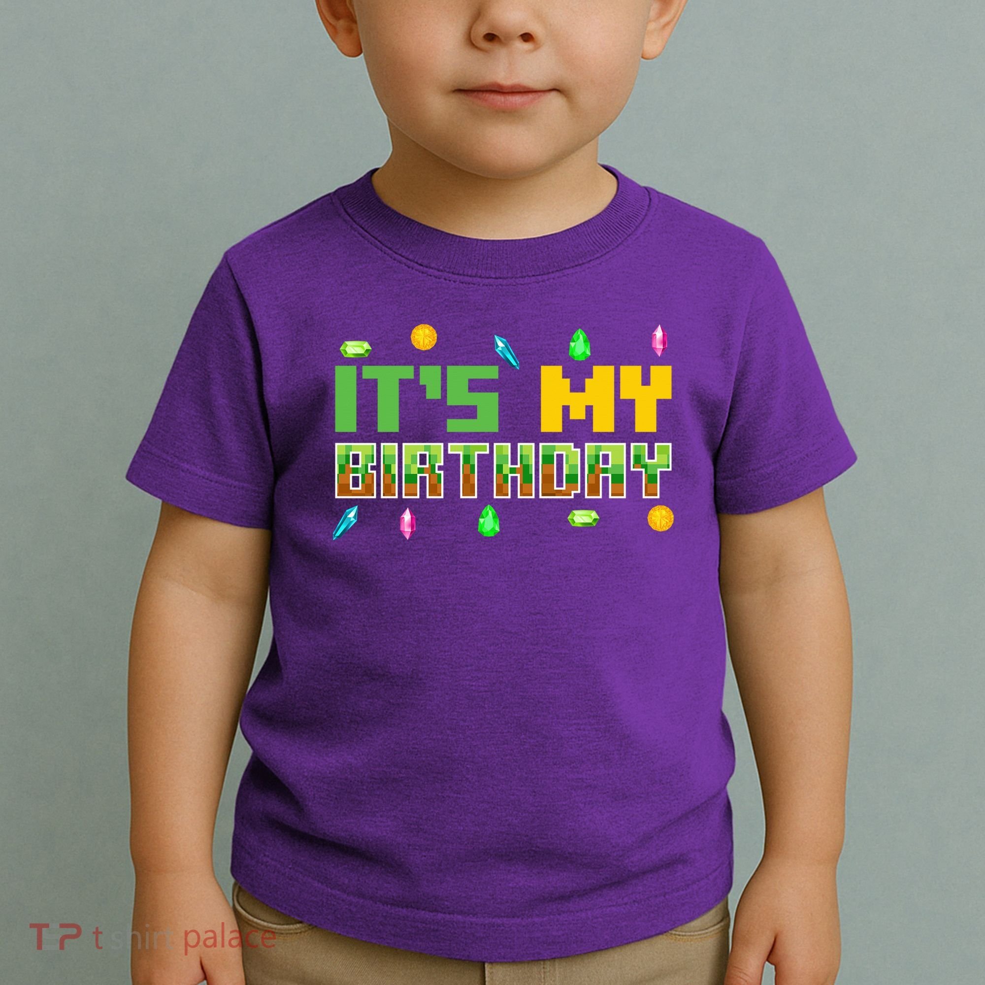 It'S My Birthday Party Video Gamer Pixel Number Birthday Boy Toddler T-Shirt