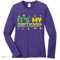 It'S My Birthday Party Video Gamer Pixel Number Birthday Boy Women's Long Sleeve Shirt thumb 0