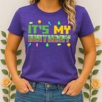 It'S My Birthday Party Video Gamer Pixel Number Birthday Boy Women's T-Shirt thumb 2