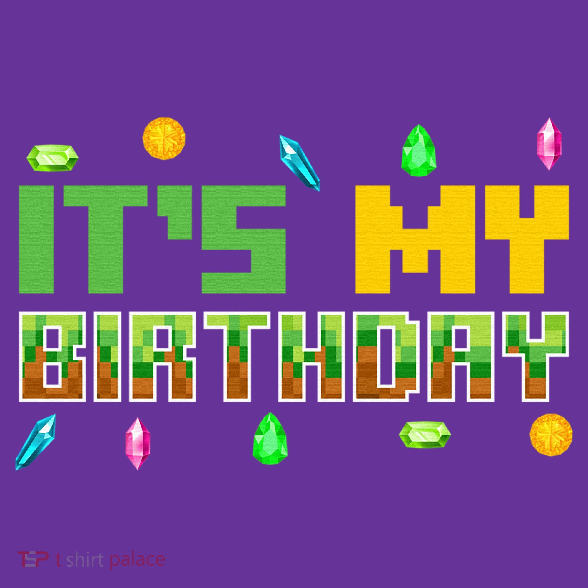 It'S My Birthday Party Video Gamer Pixel Number Birthday Boy Kids T-Shirt