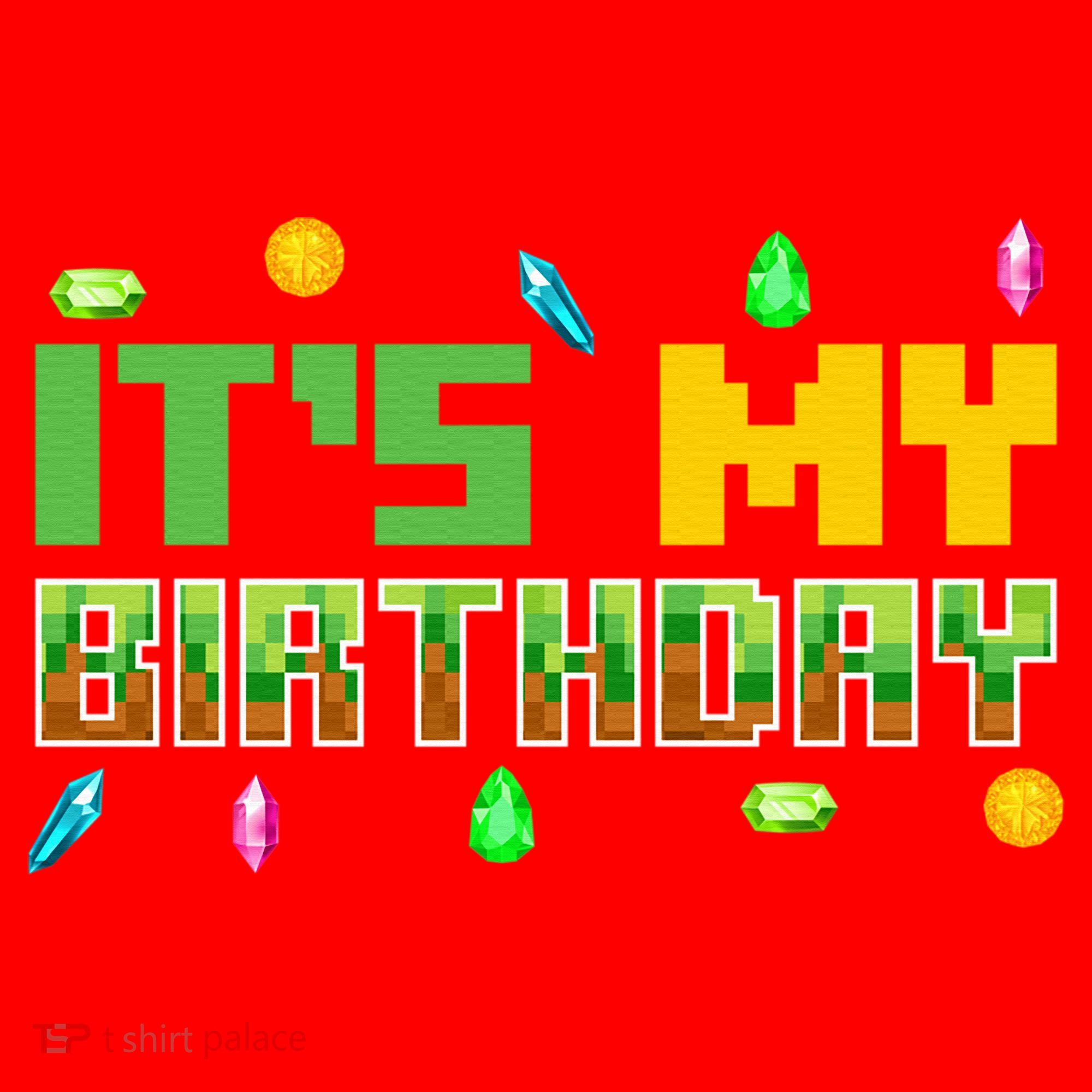 It'S My Birthday Party Video Gamer Pixel Number Birthday Boy Santa Hat