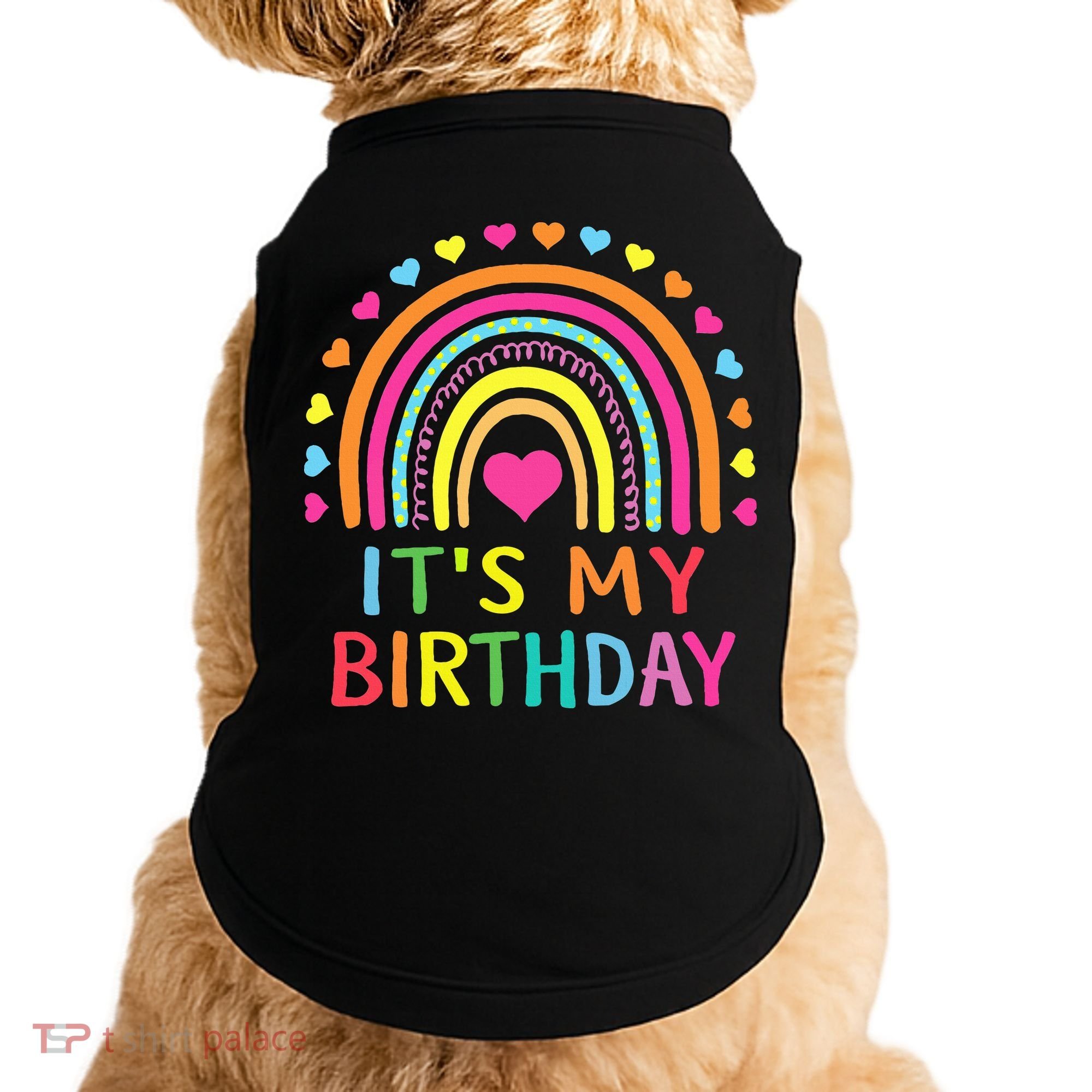 It's My Birthday Gift Rainbow Doggie Tank
