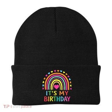It's My Birthday Gift Rainbow Beanie