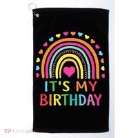 It's My Birthday Gift Rainbow Golf Towel thumb 0