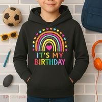 It's My Birthday Gift Rainbow Kids Hoodie thumb 2
