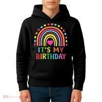 It's My Birthday Gift Rainbow Kids Hoodie thumb 4
