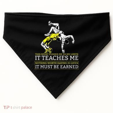 It Must Be Earned Wrestling USA-Made Doggie Bandana