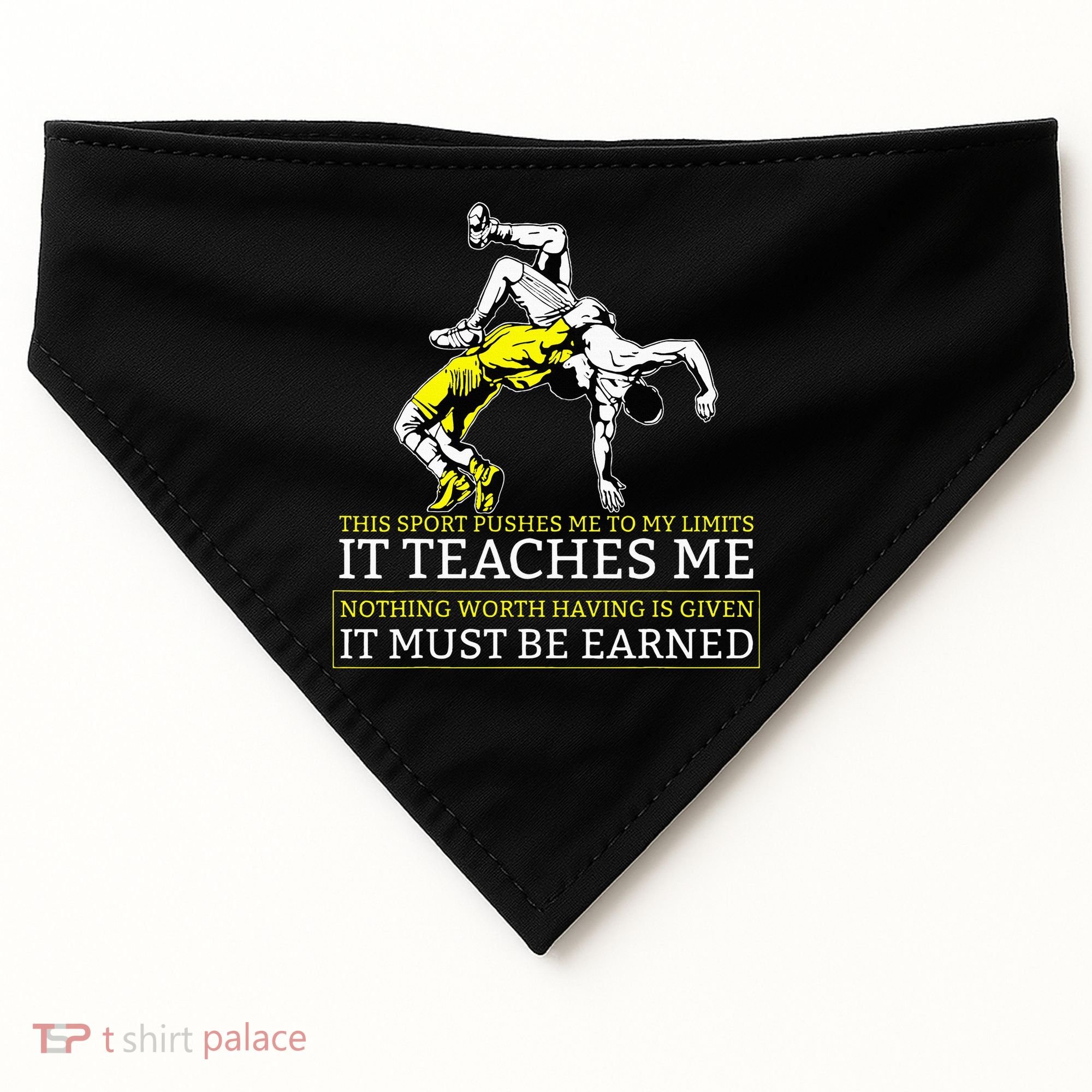 It Must Be Earned Wrestling USA-Made Doggie Bandana