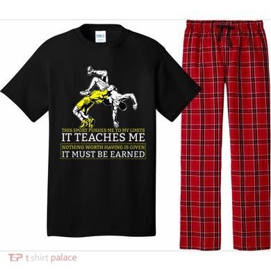 It Must Be Earned Wrestling Pajama Set