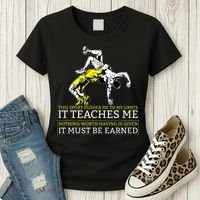 It Must Be Earned Wrestling Women's T-Shirt thumb 3