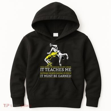 It Must Be Earned Wrestling Kids Hoodie
