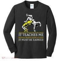 It Must Be Earned Wrestling Kids Long Sleeve Shirt thumb 0