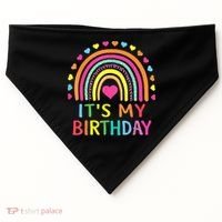 It's My Birthday Gift Rainbow USA-Made Doggie Bandana thumb 0