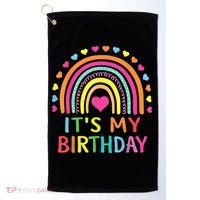 It's My Birthday Gift Rainbow Golf Towel thumb 0