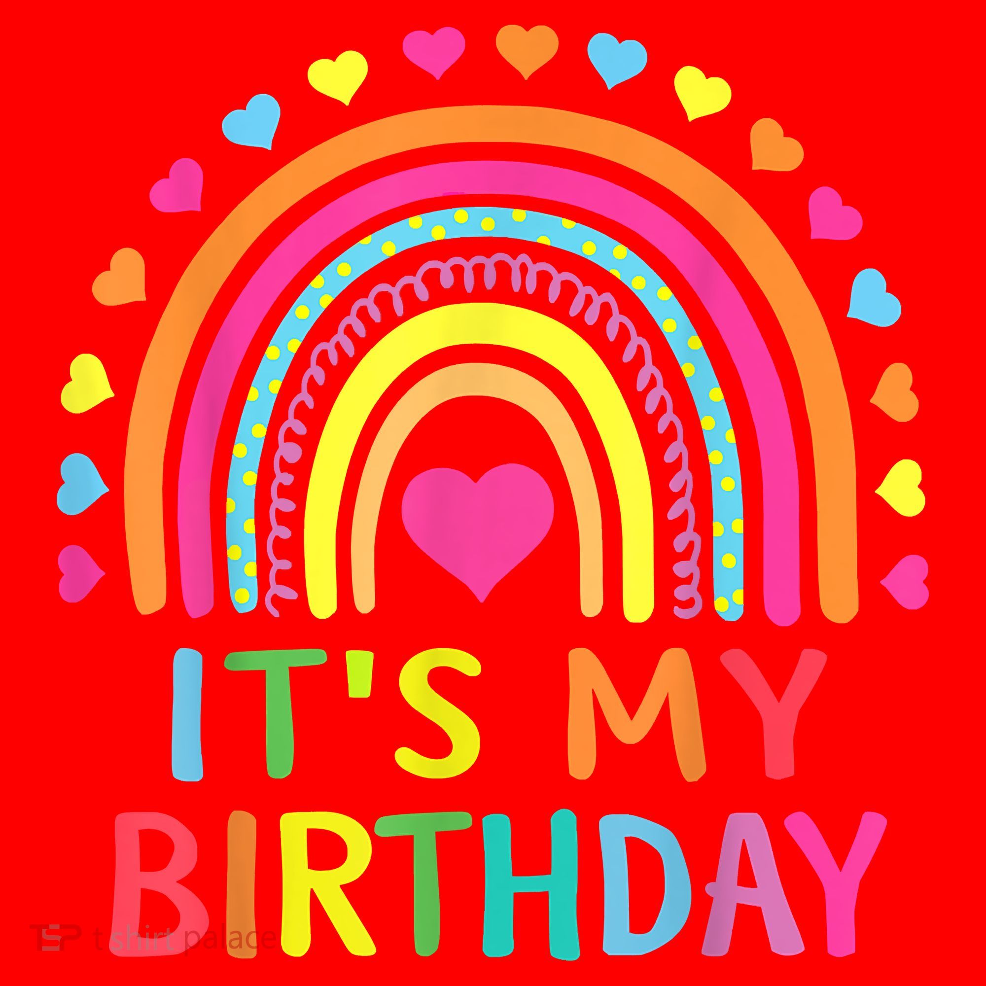It's My Birthday Gift Rainbow Santa Hat