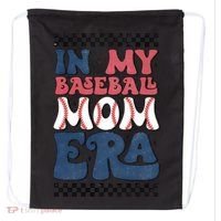 In My Baseball Mom Era Drawstring Bag thumb 0